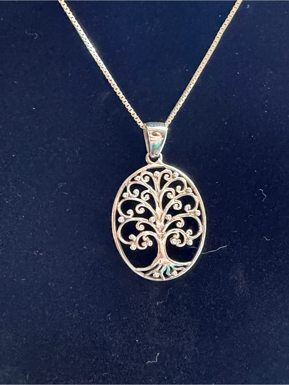 Sterling Silver Tree of Life Pendant Necklace - Silver